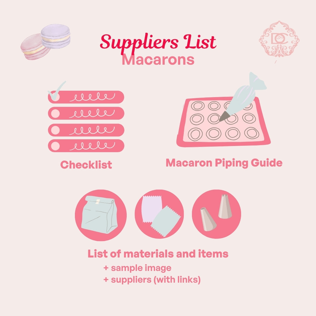 Macarons Backen Lieferanten Liste