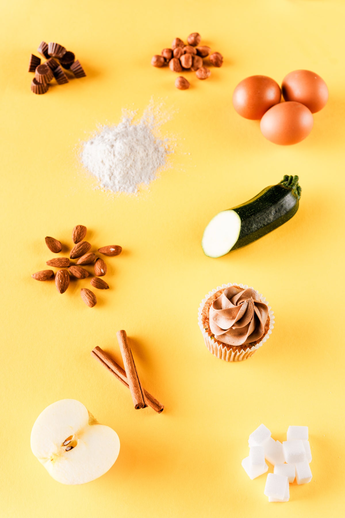 Apfel-Zucchini-Nougat Cupcakes