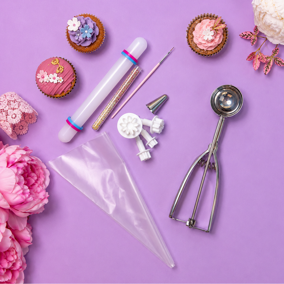 Cupacke Backset um Cupcakes zu backen und dekorieren