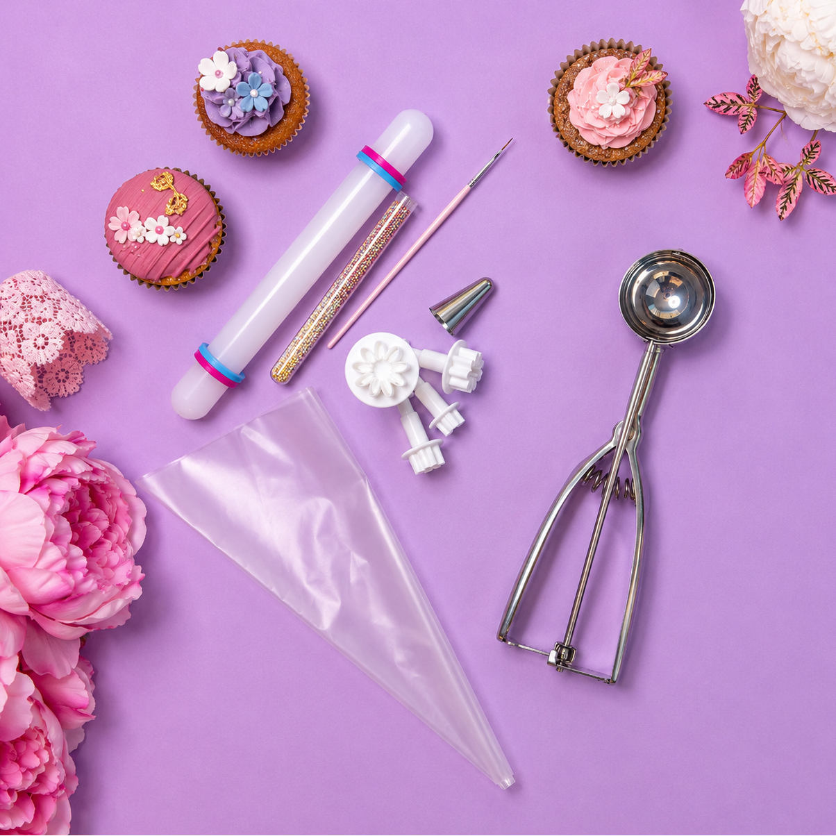 Cupacke Backset um Cupcakes zu backen und dekorieren