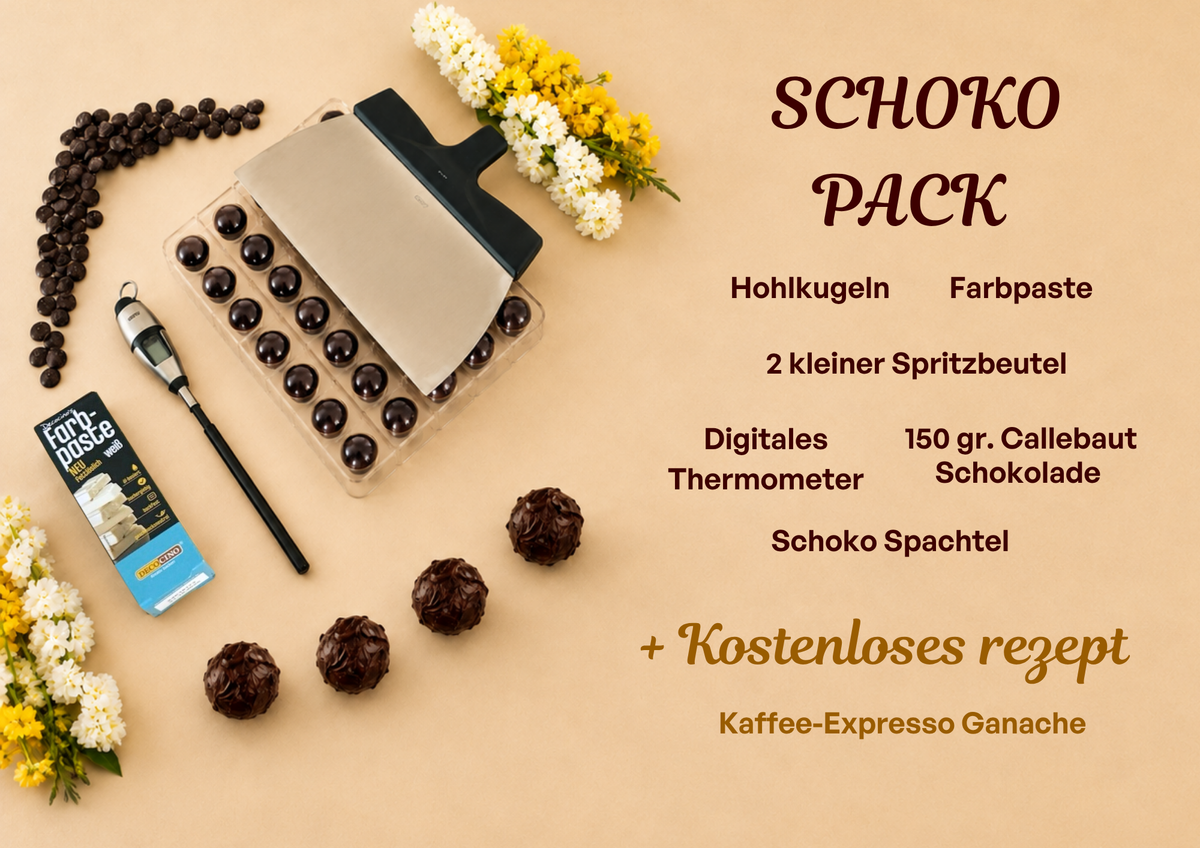 Dunkel Schokolade Backset zur Pralinenzubereitung