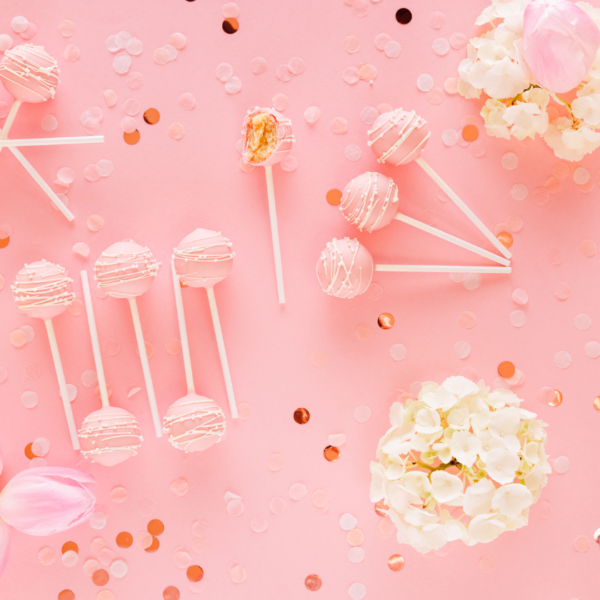 Individually designed cake pops