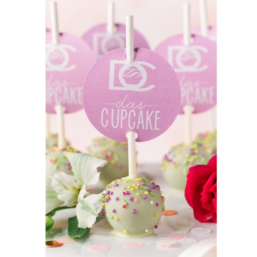 Cake Pops mit Firmenlogo