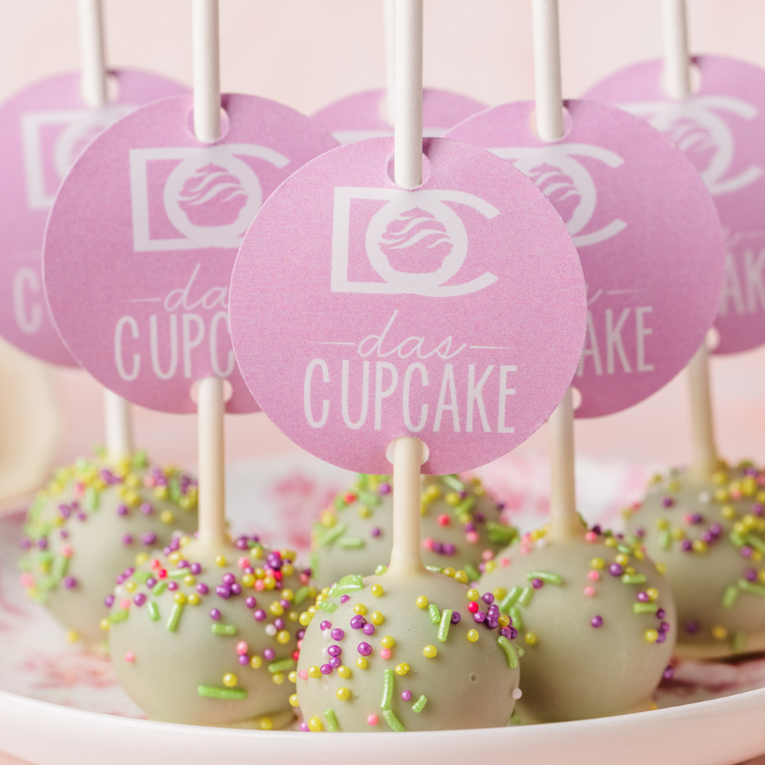 Cake Pops mit Firmenlogo
