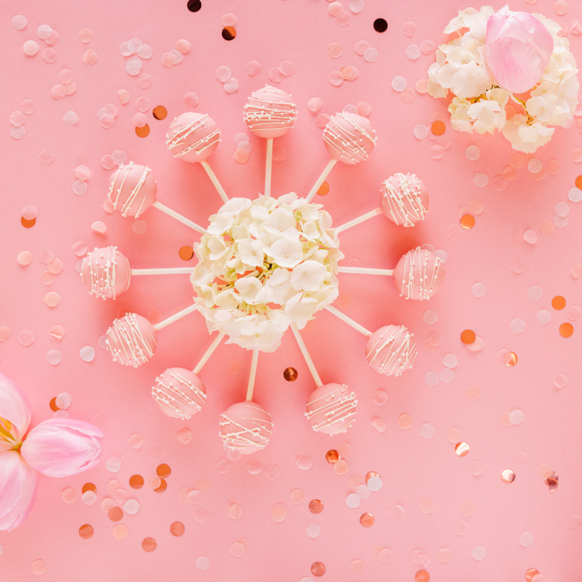 Individually designed cake pops