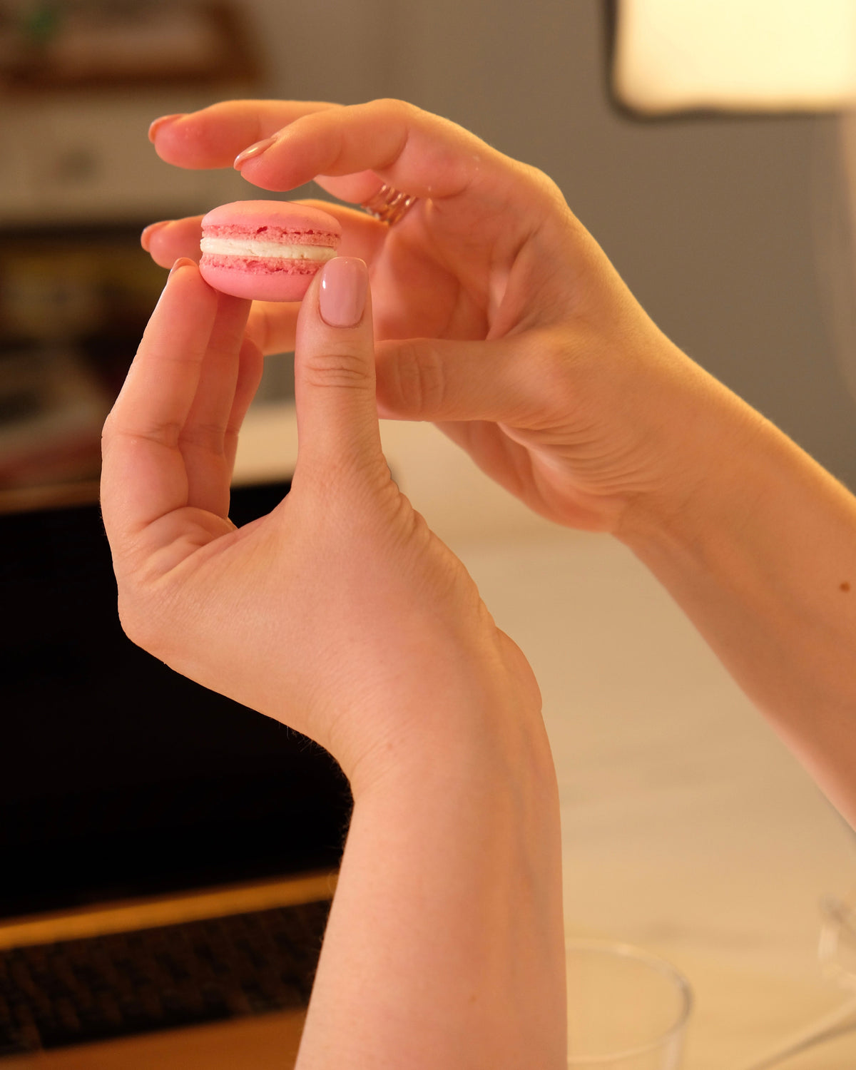 Virtuelle Firmenveranstaltung mit Macarons