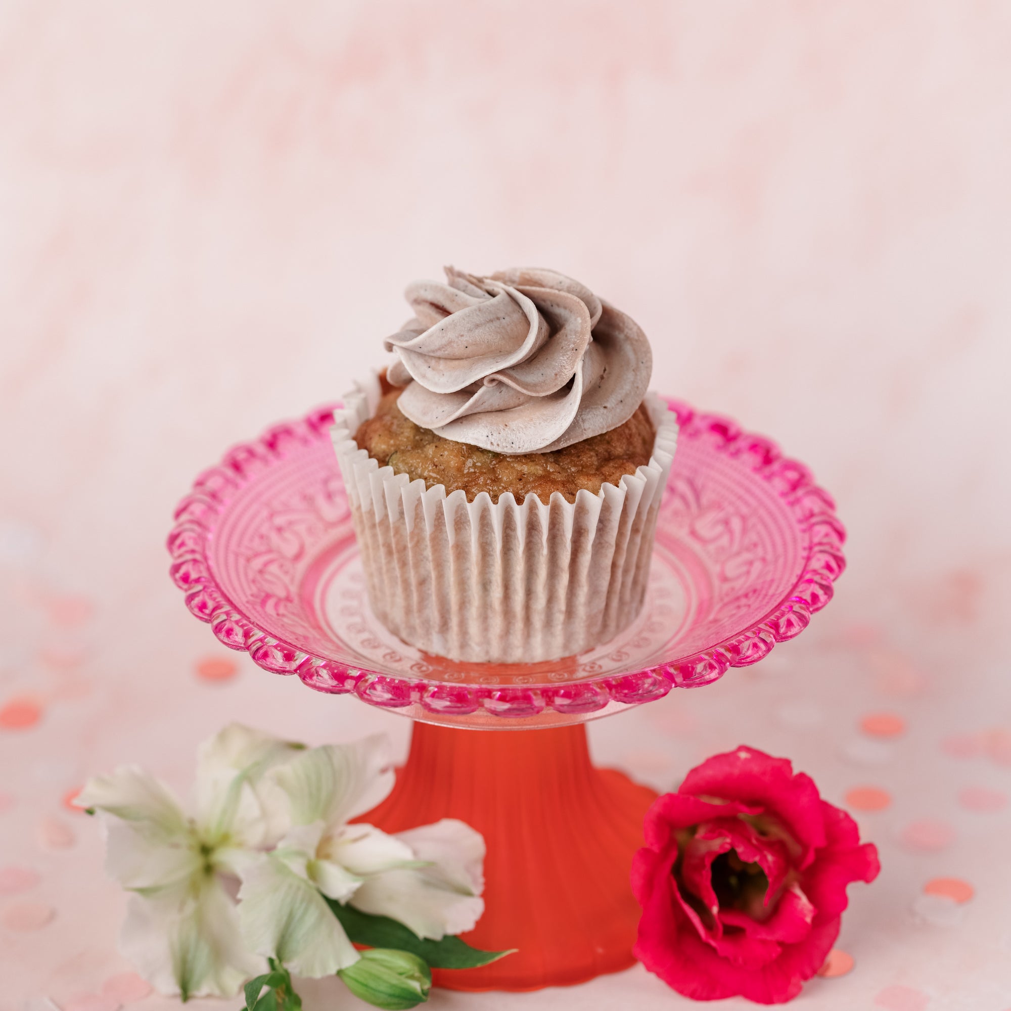 Apple Zucchini Cupcakes with Nougat Buttercream