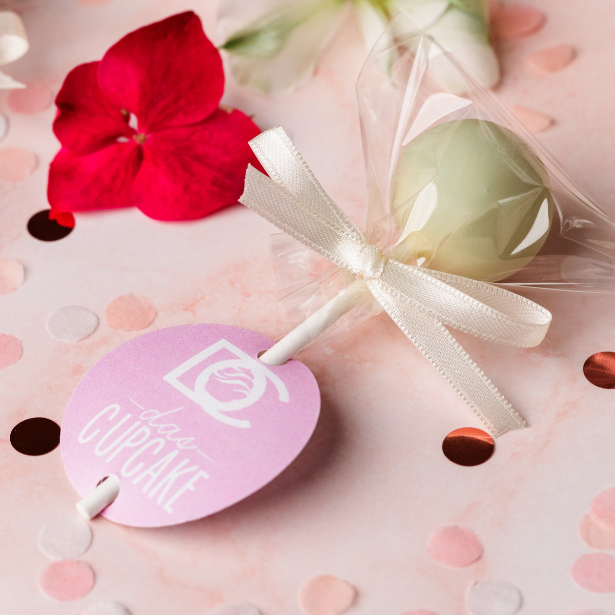 Einzeln verpackte Logo Cake Pops