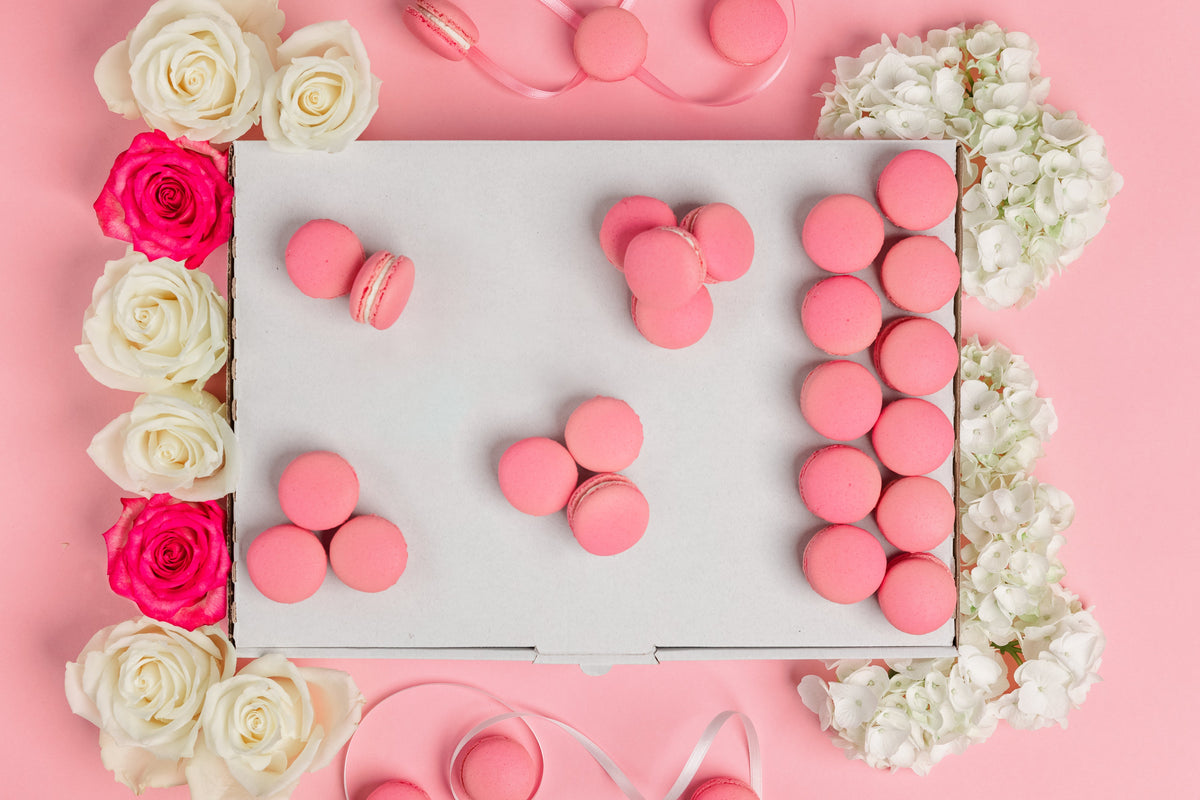 Virtuelle Firmenveranstaltung mit Macarons