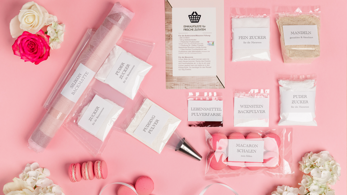 Virtuelle Firmenveranstaltung mit Macarons