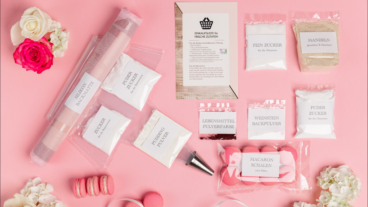 Virtuelle Geburtstags-Backparty mit Macaron-Box