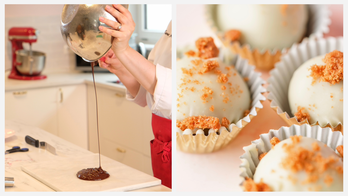 Junggesellinnen-Backparty mit Schokolade